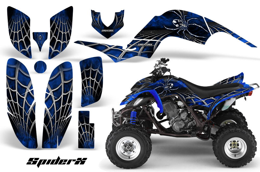 Yamaha Raptor 660 Graphics Kit SpiderX Blue